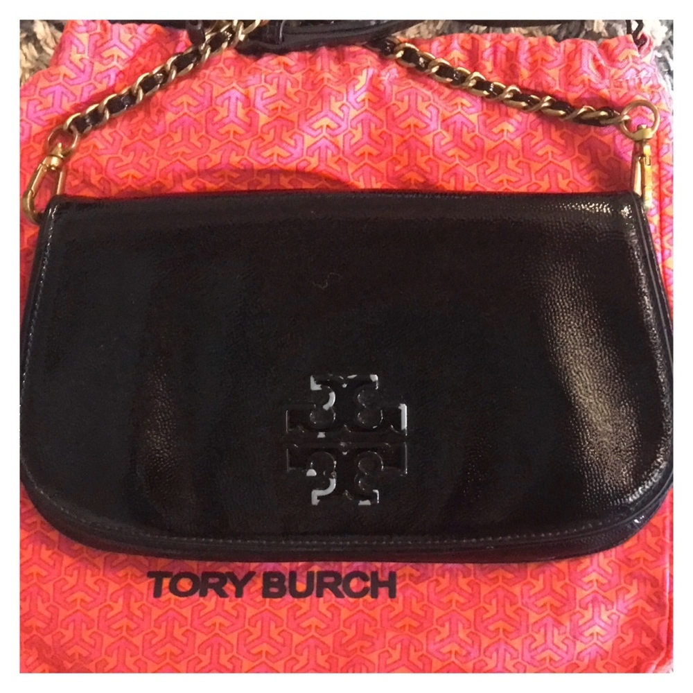 Tory Burch Patent Clutch Leather Crossbody Bag